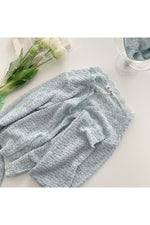 Two Piece Flower Long Dress & Vintage Blue Cardigan cottagecoreclothes