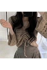 Goblincore Hollow Out Fall Sweater cottagecoreclothes