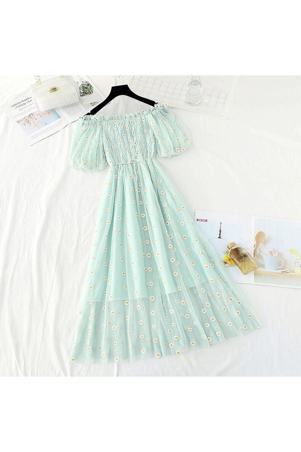 Fairycore Embroidery Mesh Dress cottagecoreclothes
