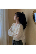 Retro Fairy Cropped Fall Cardigan cottagecoreclothes