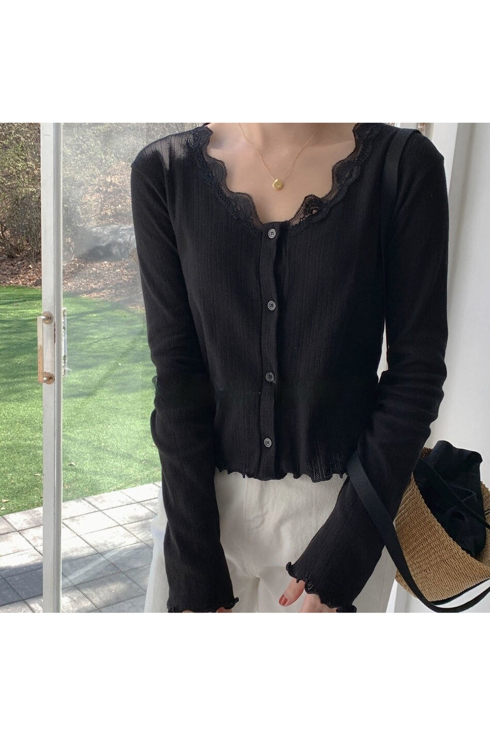 Fairycore Knit Lace Fall Cardigan cottagecoreclothes