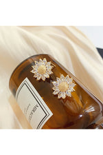 Sparkly Crystal Daisy Flower Earrings cottagecoreclothes