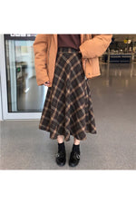 Mori Girl Plaid Long Skirt cottagecoreclothes