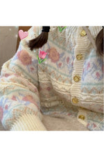 Spring Floral Vintage Fall Cardigan cottagecoreclothes