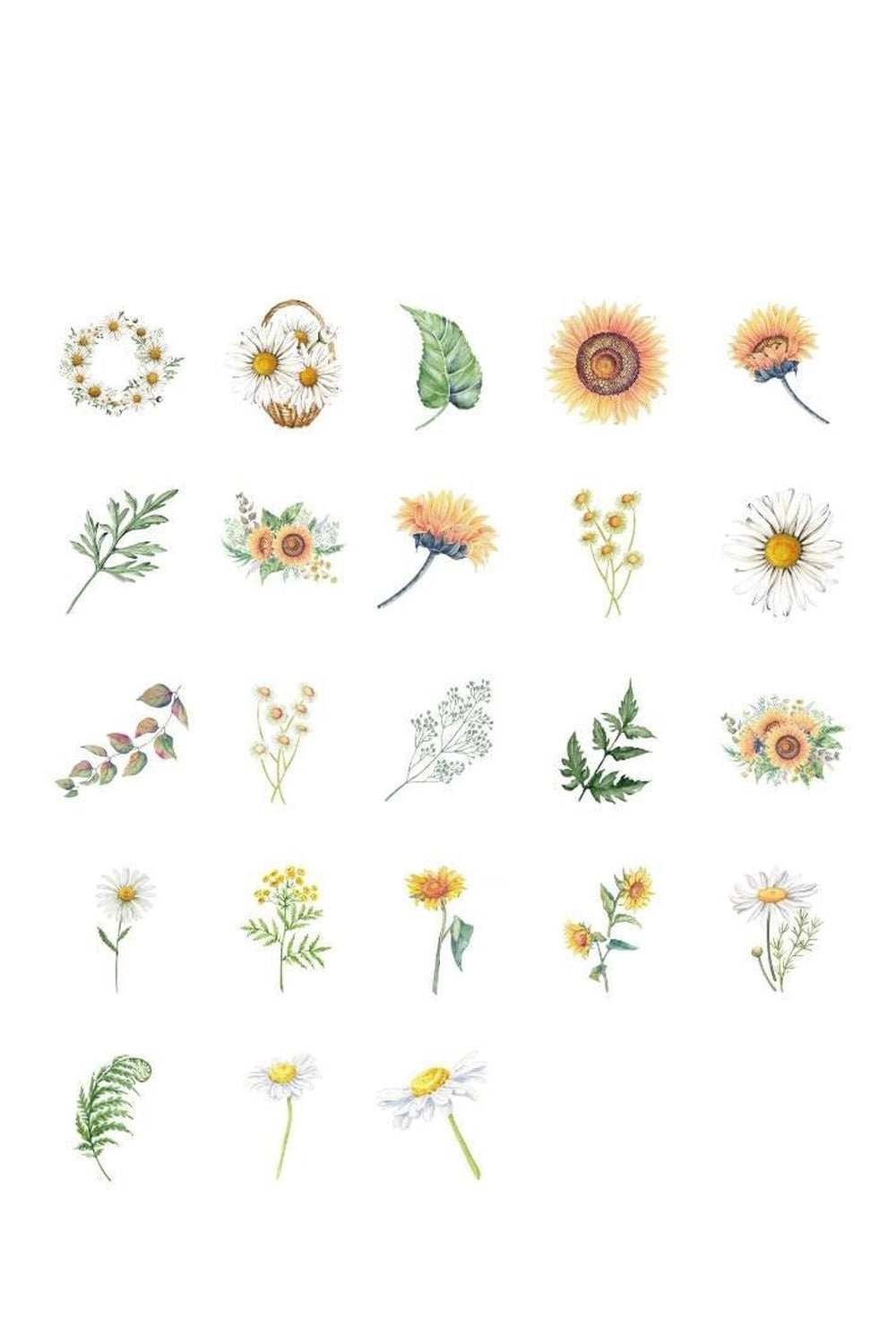 46pcs/pack Sunflower Stickers cottagecoreclothes