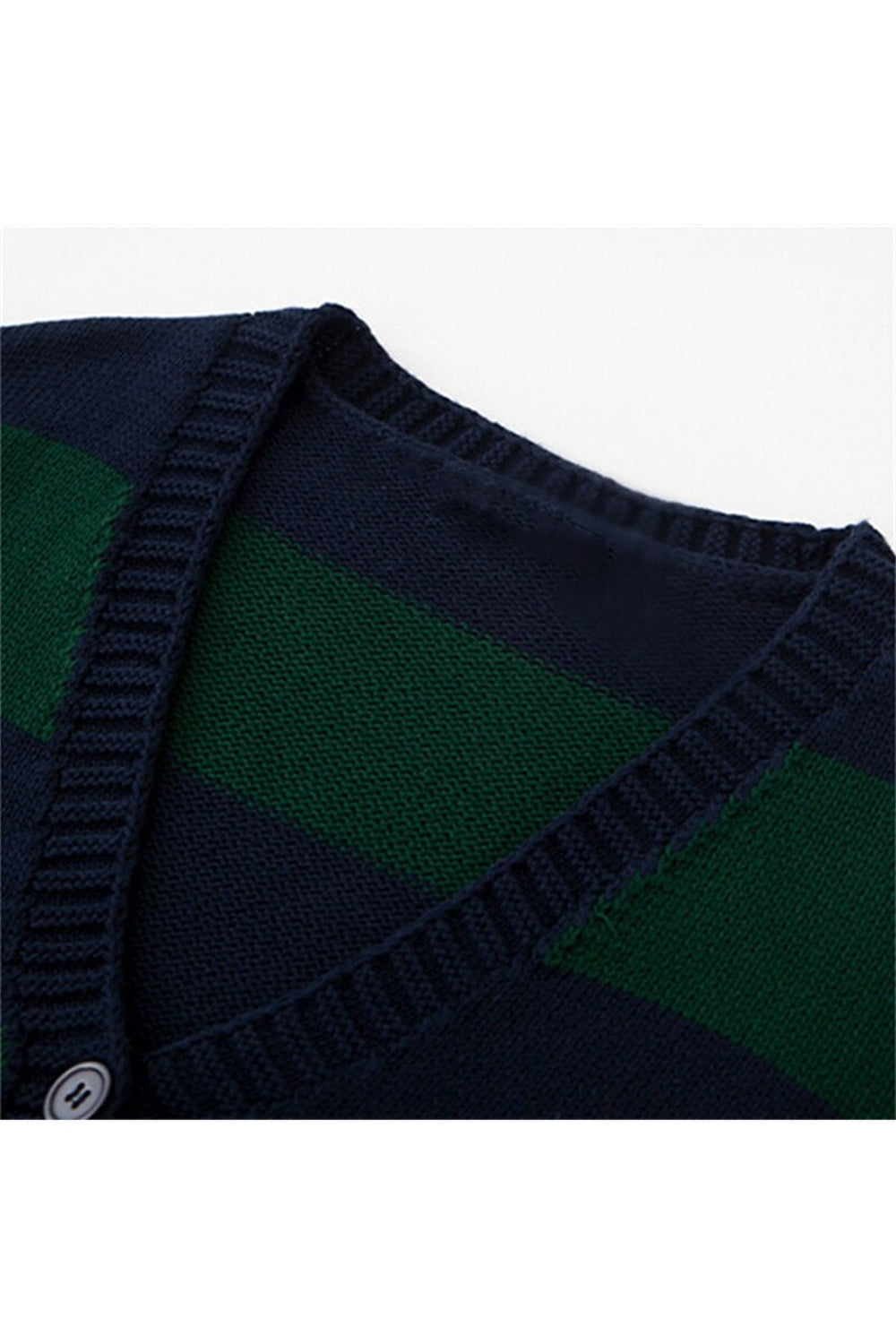 Goblincore V Neck Stripe Knitted Fall Cardigan cottagecoreclothes