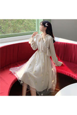 Floral Embroidery Elegant Dress cottagecoreclothes