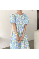 Folds Long Floral Dress cottagecoreclothes