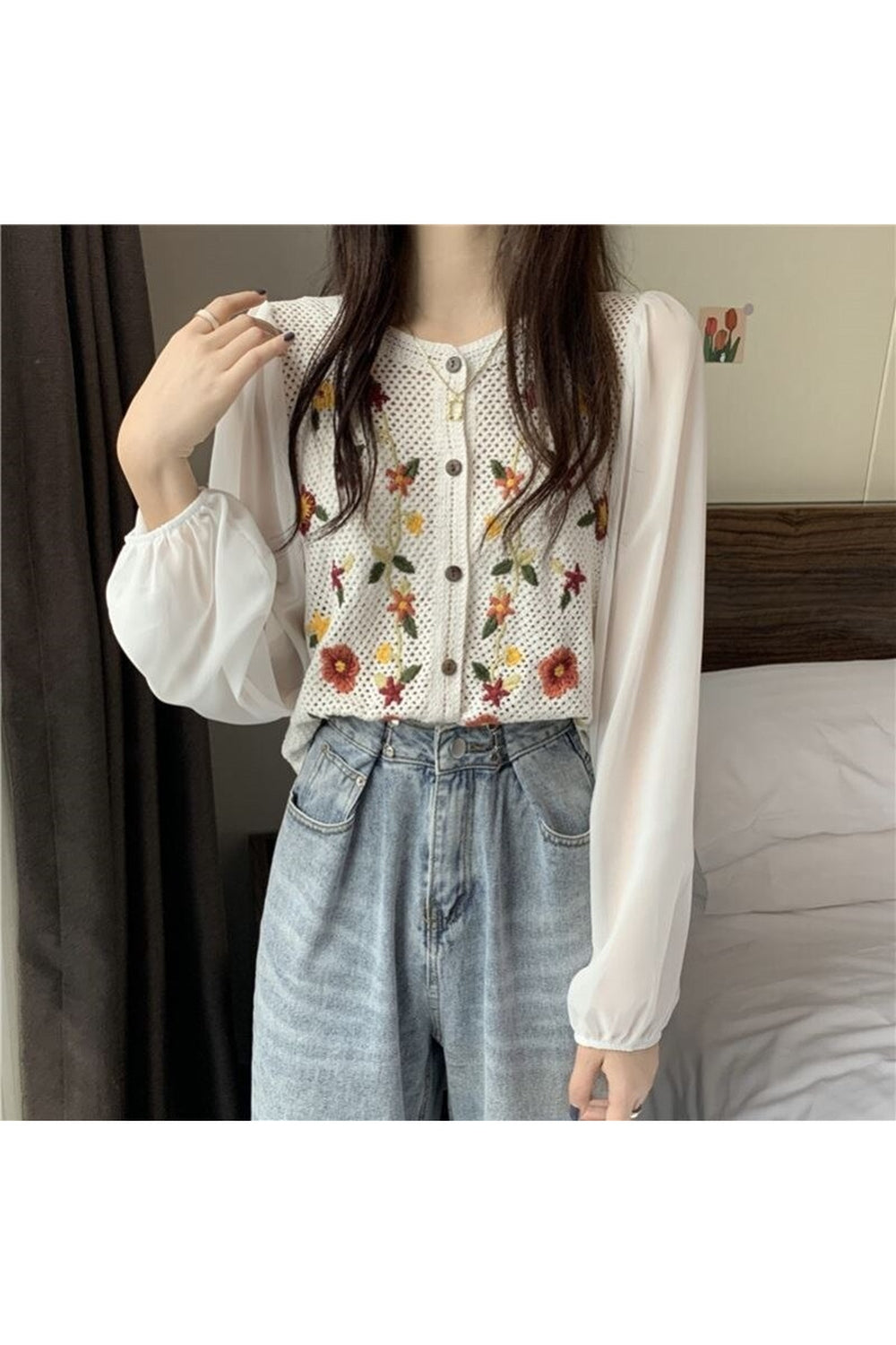 Cottagecore Retro Knitted Blouse cottagecoreclothes