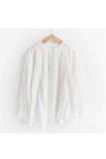 Flowers Embroidery Lace Shirt cottagecoreclothes