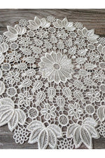 Lace Round White Placemat cottagecoreclothes