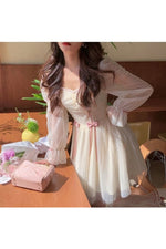 Fairycore Long Sleeve Lace Dress cottagecoreclothes