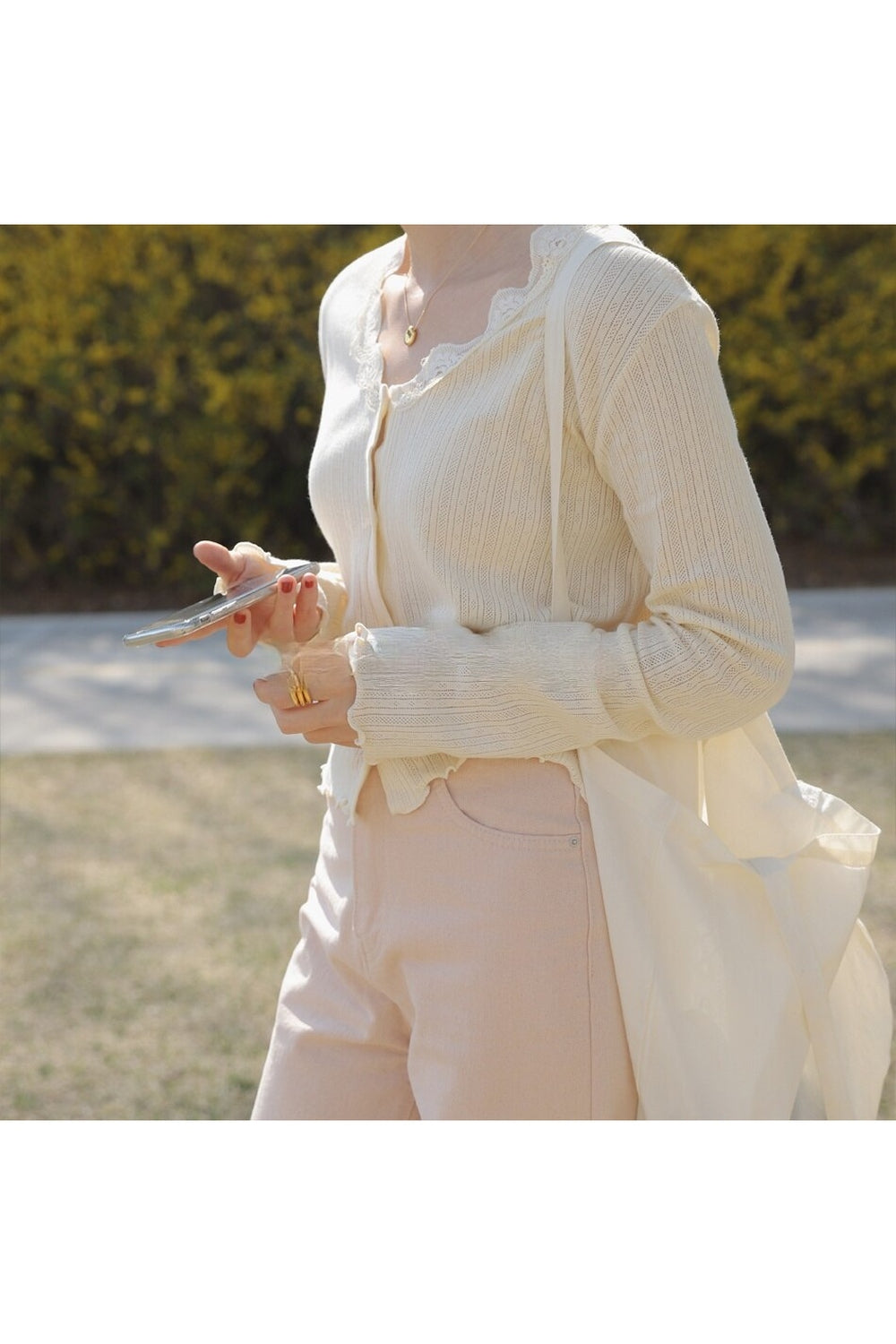 Fairycore Knit Lace Fall Cardigan cottagecoreclothes