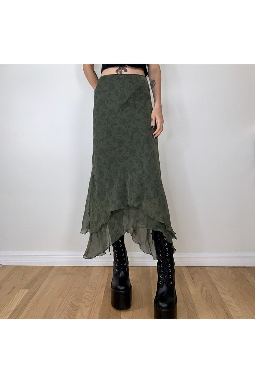 Goblincore High Waist Skirt cottagecoreclothes