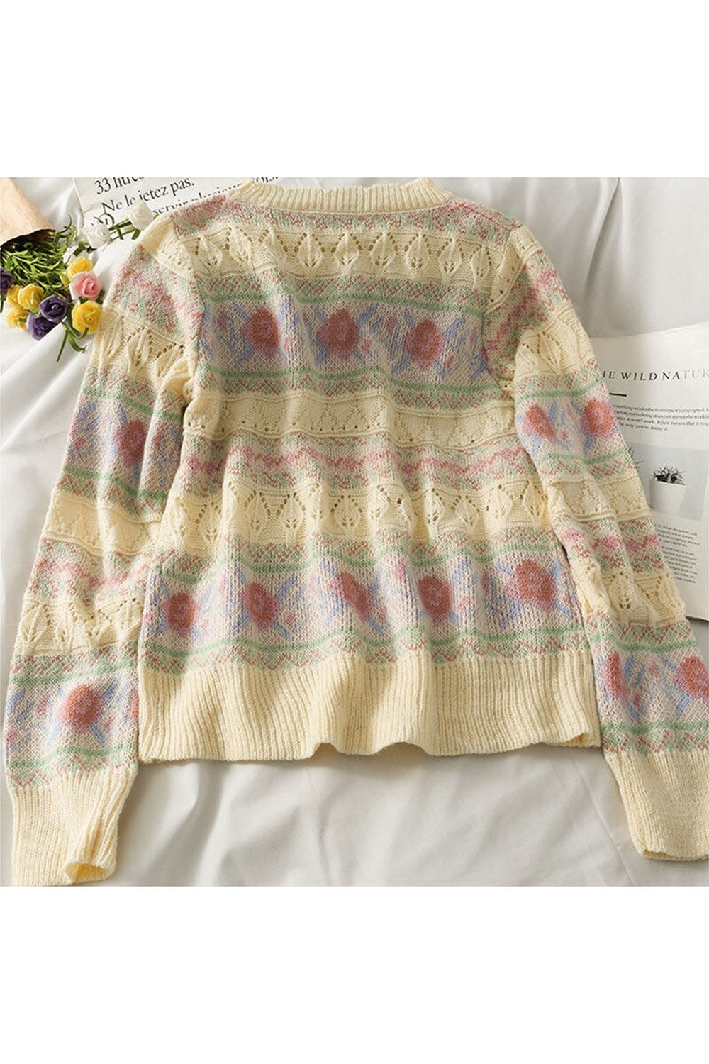 Retro Vitage Knit Fall Sweater cottagecoreclothes