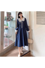 Mori Girl Elegant Long Sleeve Dress cottagecoreclothes