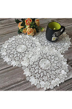 Lace Round White Placemat cottagecoreclothes