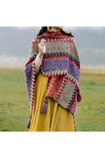 Floral Knitted Vintage Poncho cottagecoreclothes