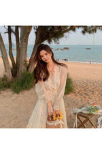 V-neck Elegant Sweet Dress cottagecoreclothes