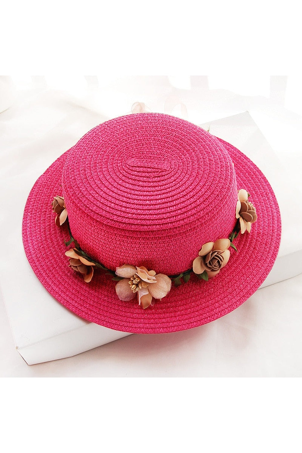 Flowers Ribbon Straw Hat cottagecoreclothes