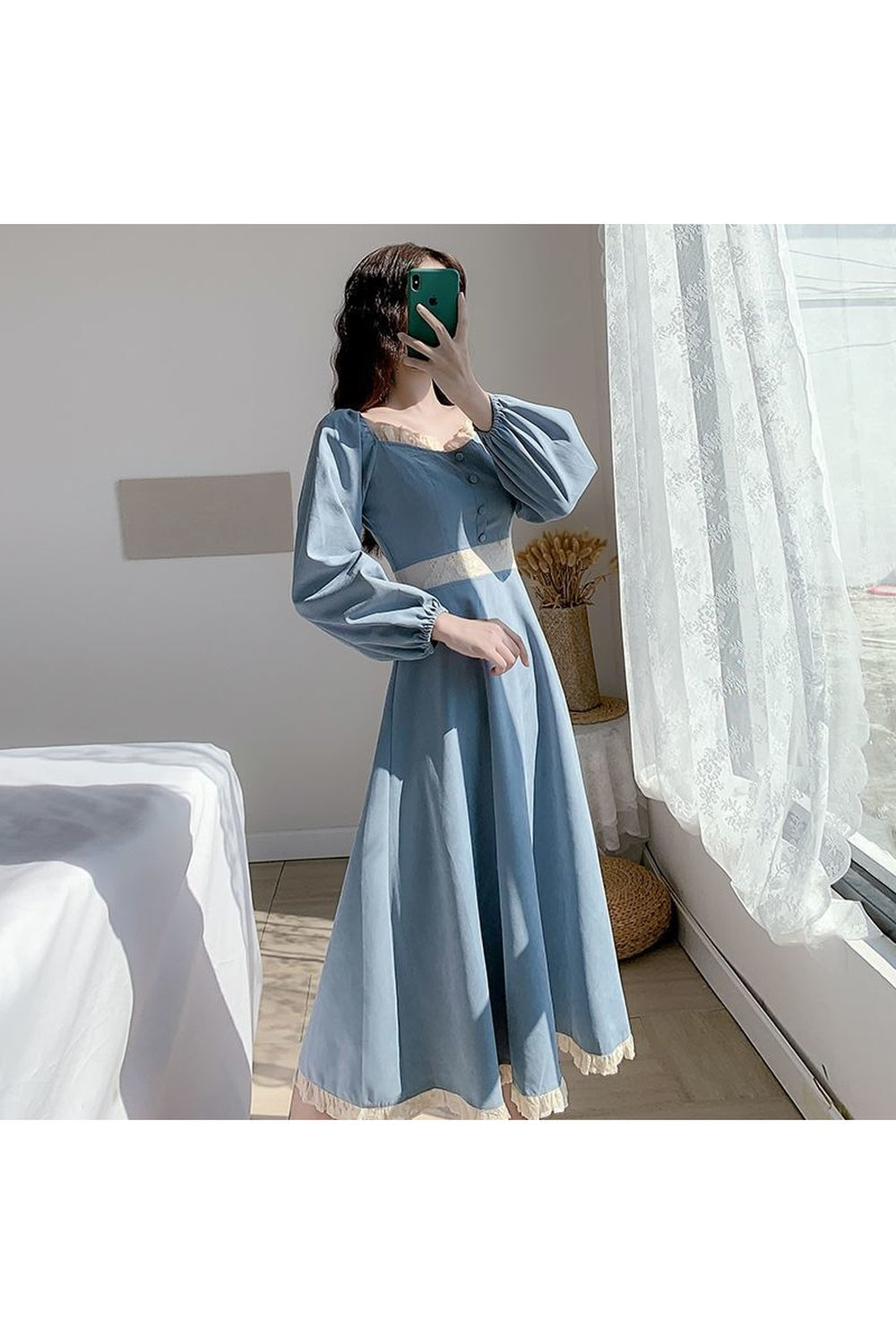 Mori Girl Blue Dress cottagecoreclothes