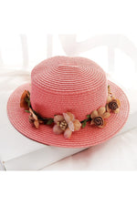 Flowers Ribbon Straw Hat cottagecoreclothes