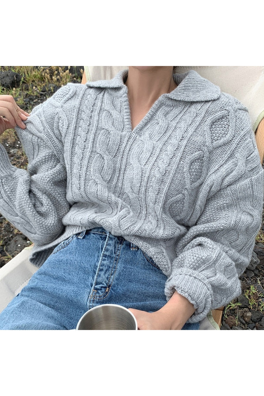 Retro Knitted Fall Sweater cottagecoreclothes