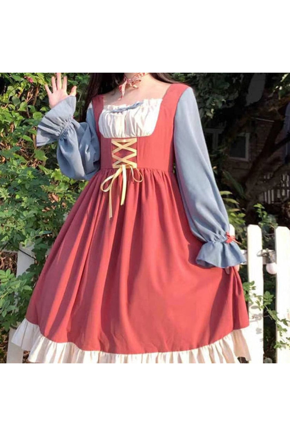 Mori Girl Long Sleeve Dress cottagecoreclothes