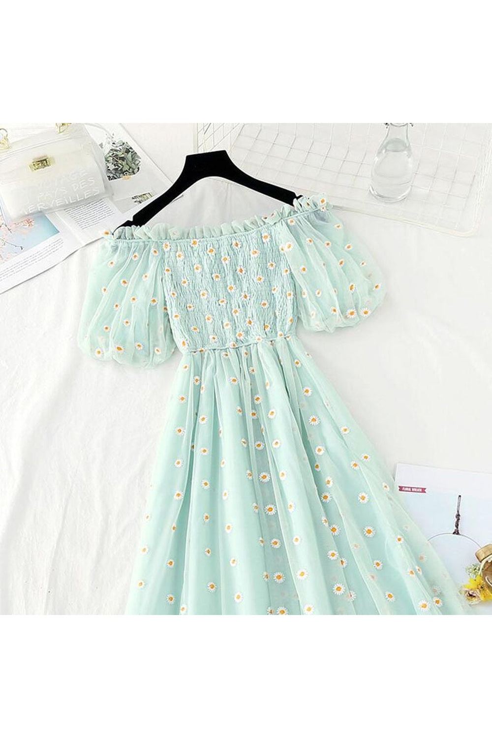 Fairycore Embroidery Mesh Dress cottagecoreclothes