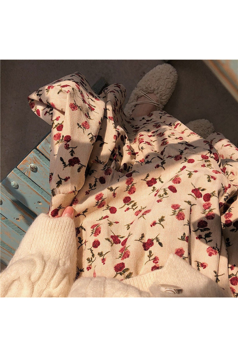 Corduroy High Waist Long Skirt cottagecoreclothes