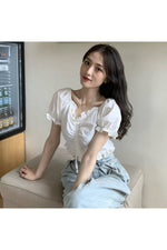 Fairycore V-Neck Crop Top cottagecoreclothes