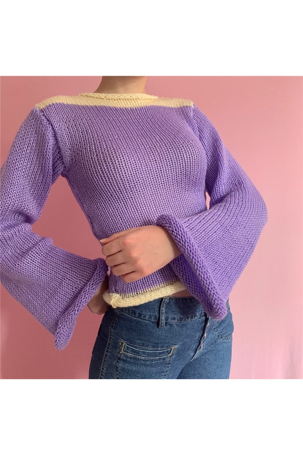 Fairy Grunge Rainbow Fall Sweater cottagecoreclothes