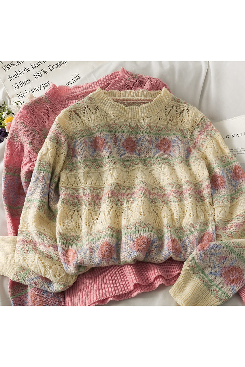 Retro Vitage Knit Fall Sweater cottagecoreclothes