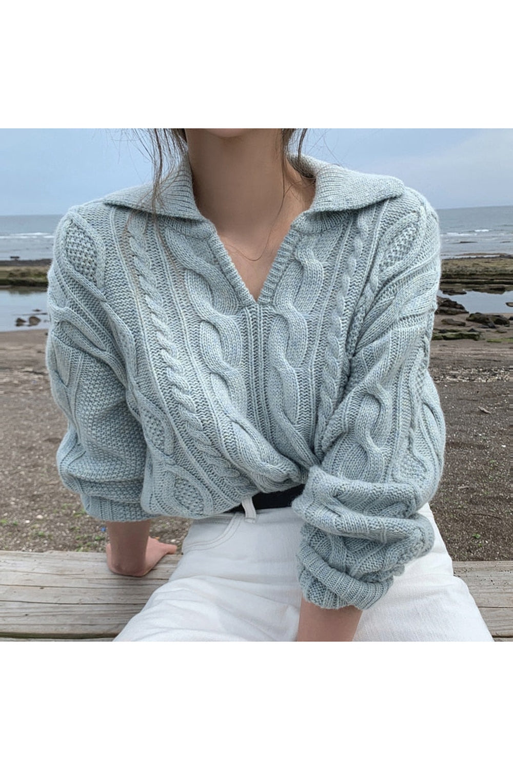 Retro Knitted Fall Sweater cottagecoreclothes