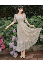 Fairycore Lace Embroidery Dress cottagecoreclothes