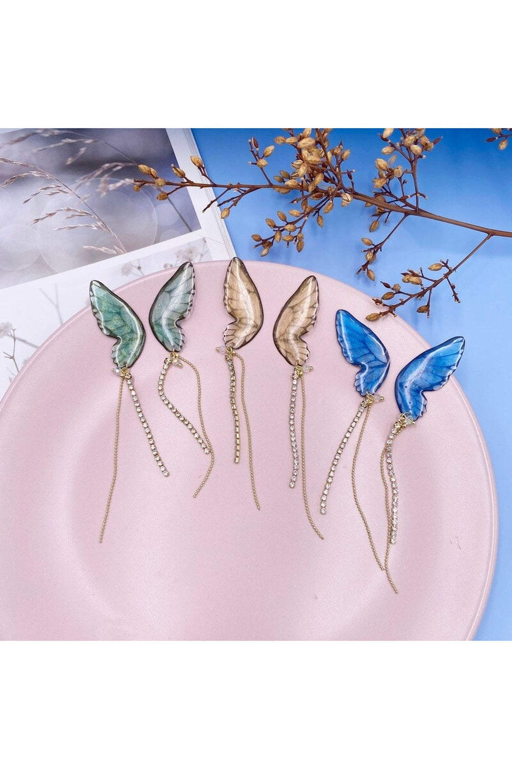 Fairycore Style Butterfly Earrings cottagecoreclothes