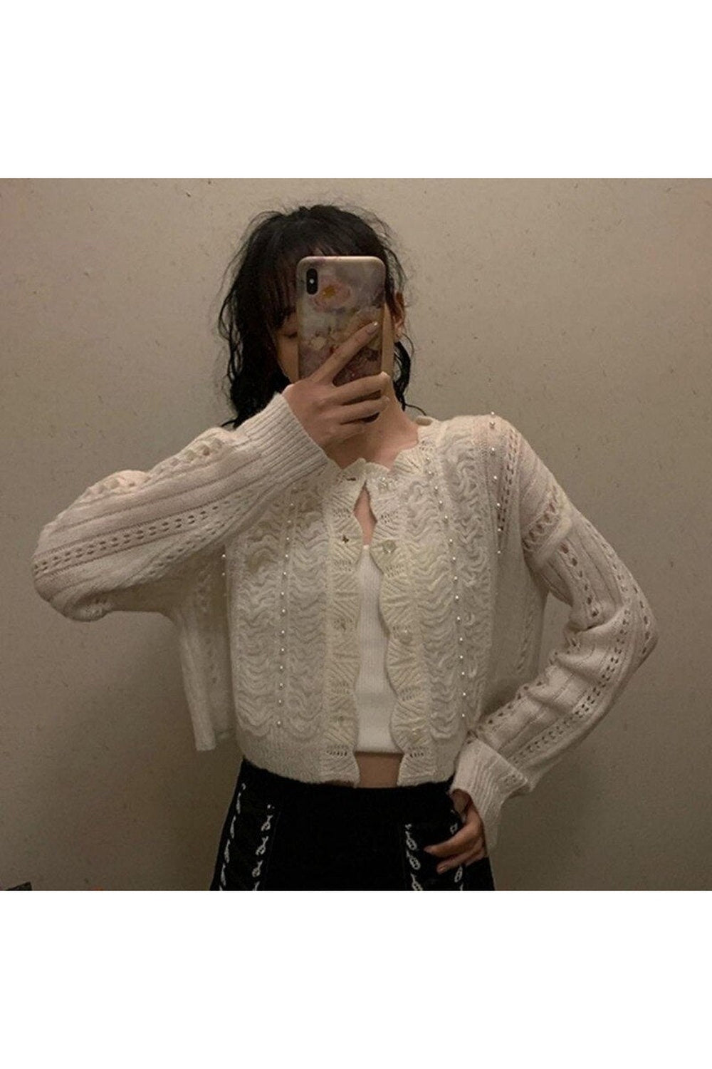 Retro Fairy Cropped Fall Cardigan cottagecoreclothes