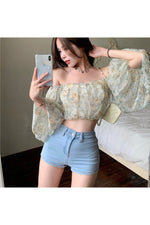 Puff Sleeve Floral Blouse cottagecoreclothes