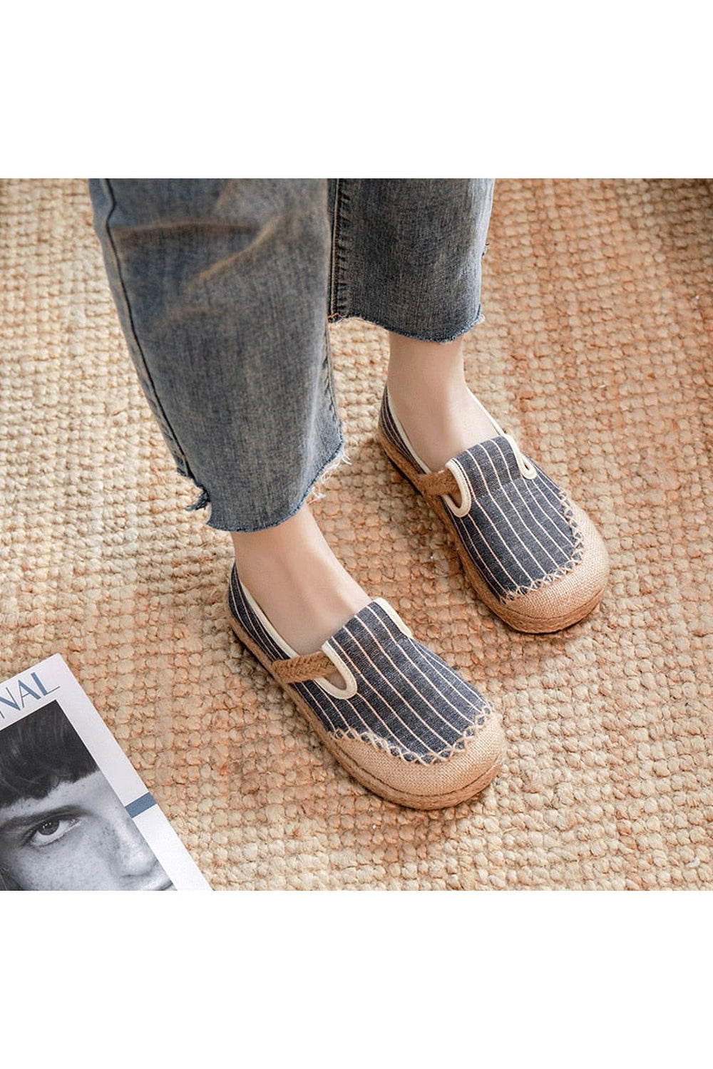 Cottagecore Striped Espadrilles cottagecoreclothes