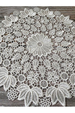 Lace Round White Placemat cottagecoreclothes