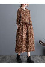 Vintage Cotton Linen Floral Dress cottagecoreclothes