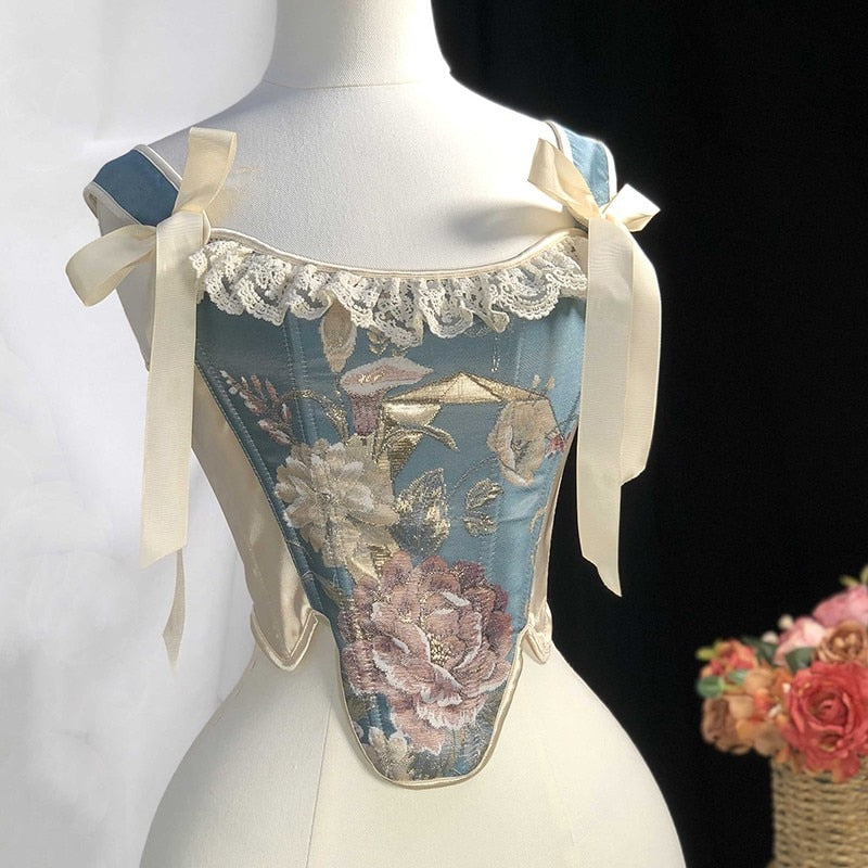 Vintage Floral Corset - Сottagecore clothes