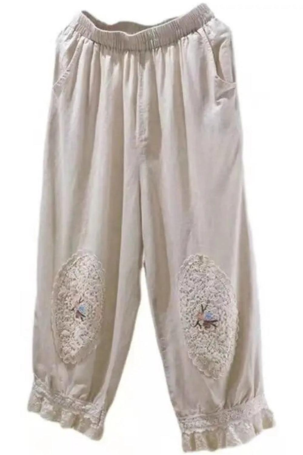 Mori Girl Embroidered Loose Pants cottagecoreclothes