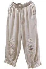 Mori Girl Embroidered Loose Pants cottagecoreclothes