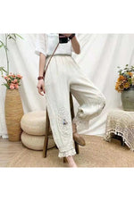 Mori Girl Embroidered Loose Pants cottagecoreclothes