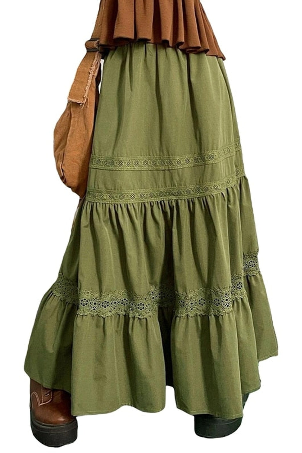 Goblincore Green Long Skirt cottagecoreclothes