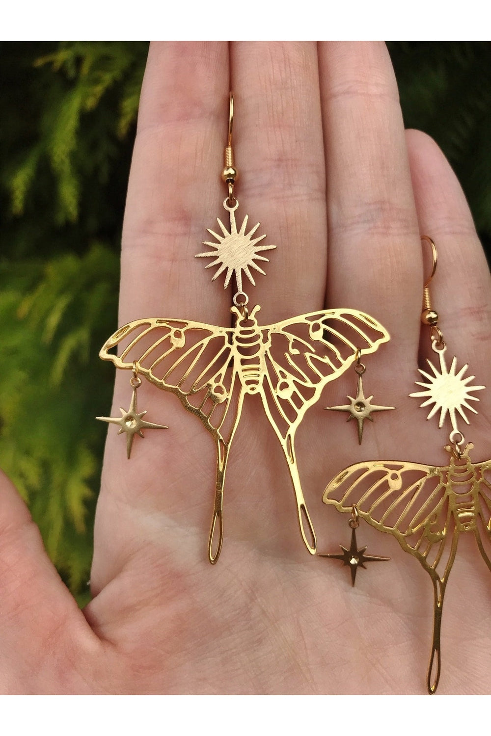 Fairy Butterfly Stars Sun Earrings cottagecoreclothes