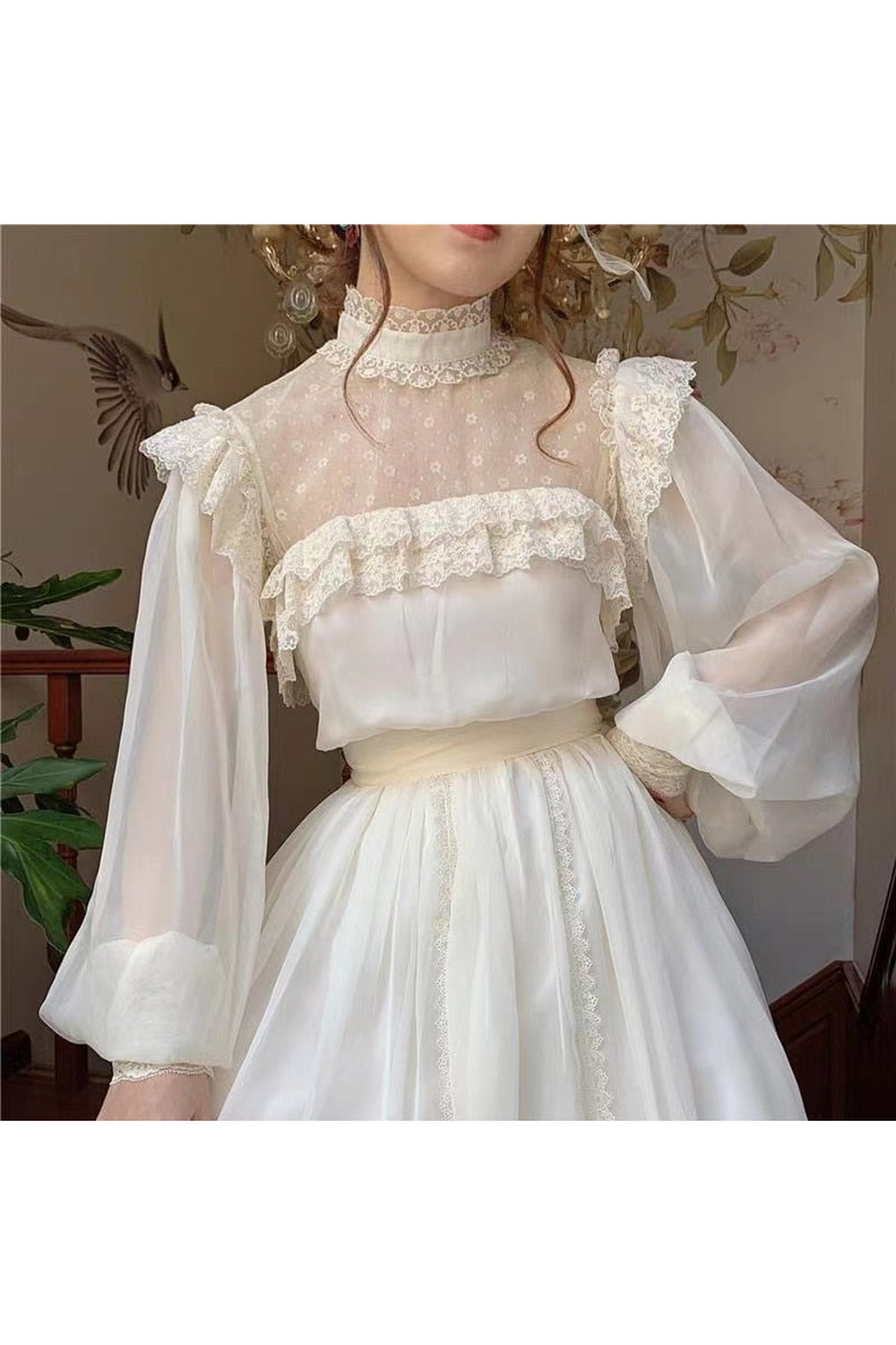 Fairycore Cottage Chiffon Dress cottagecoreclothes