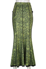 Green Goblincore Floral Skirt cottagecoreclothes