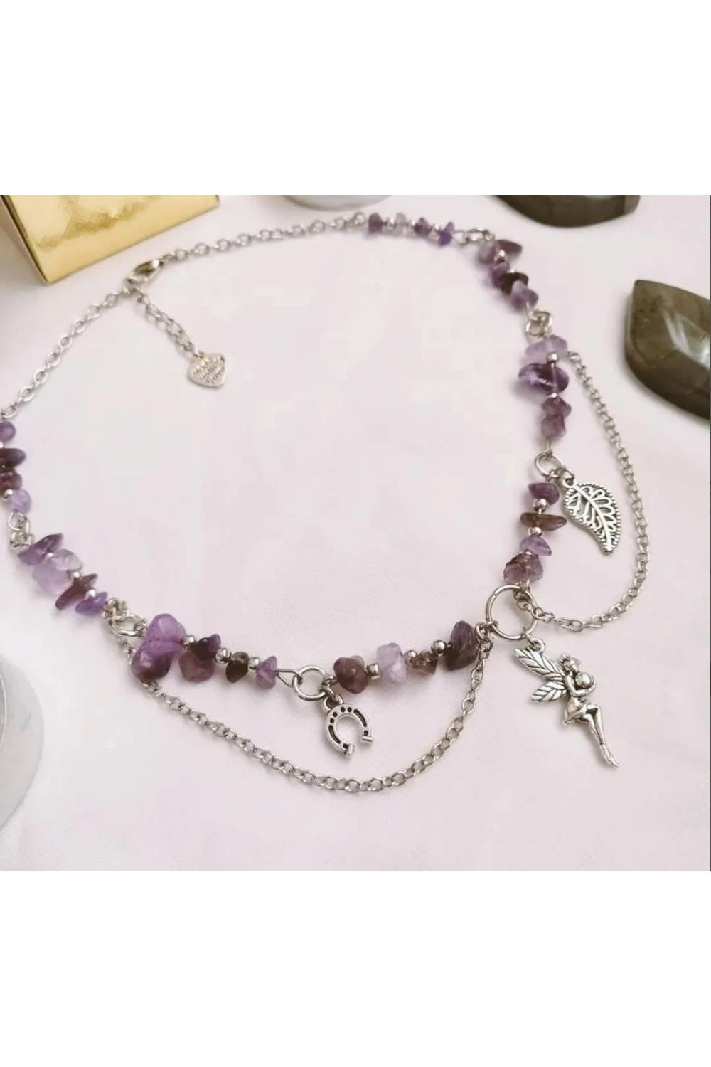 Grunge Fairy Gemstone Necklace cottagecoreclothes